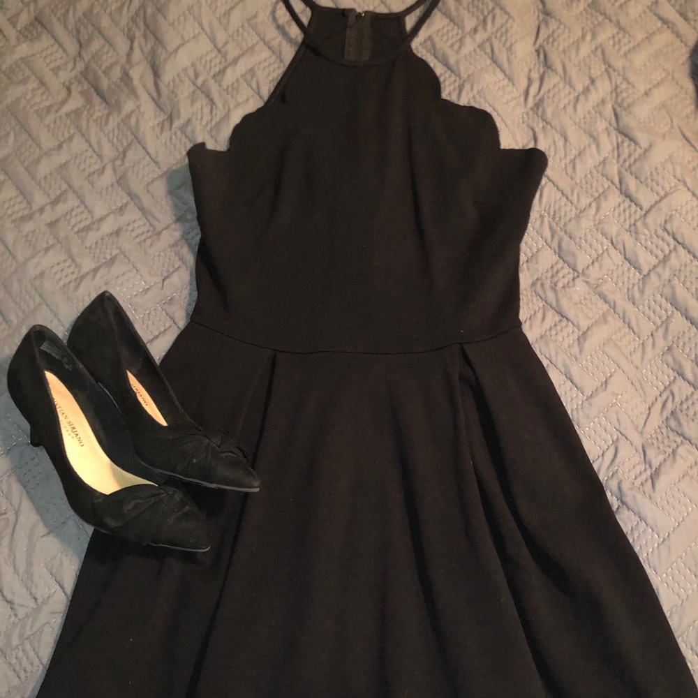Charlotte Russe Black Skater Dress